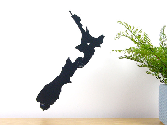 Chalkboard New Zealand map wall decal
