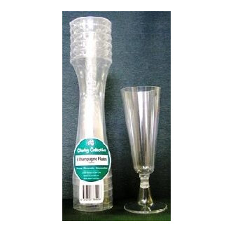 Champagne Flutes - Pack of 6 plastic