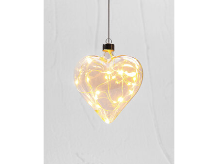 Champagne Heart hang glass light