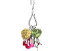 charm holder changeable necklace leaves flowers nz handmade jewellery