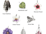 charms selection leaves flowers flora bee feathers sterling silver handmade nz