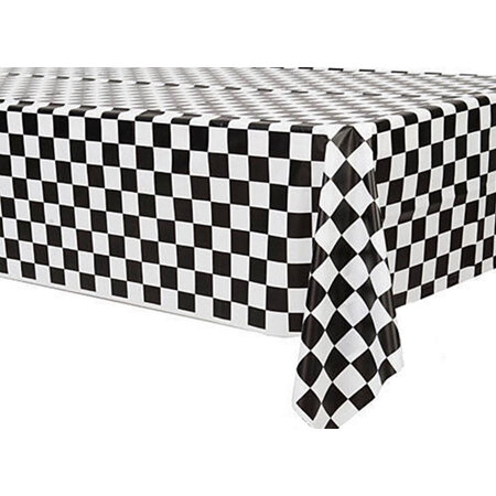 Checkered tablecover - plastic