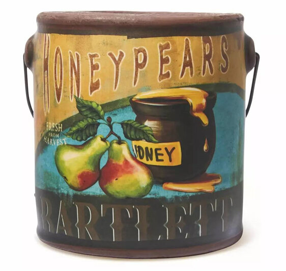 Cheerful Candle Honey Pear Cider Ceramic Paint Can 6oz 170g