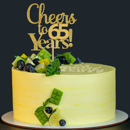 Cheers to .... (any age) Years  Cake Topper