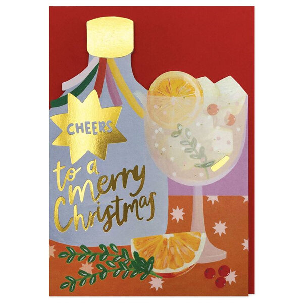 Cheers to a Merry Christmas Card | Raspberry Blossom