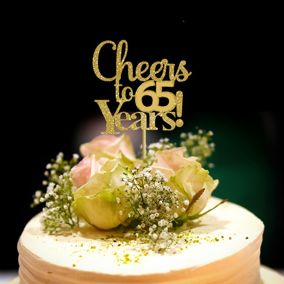 Cheers to any age years cake topper