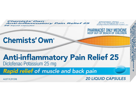 Chemists' Own Anti-Inflammatory Pain Relief 25mg Liquid Capsules 20s