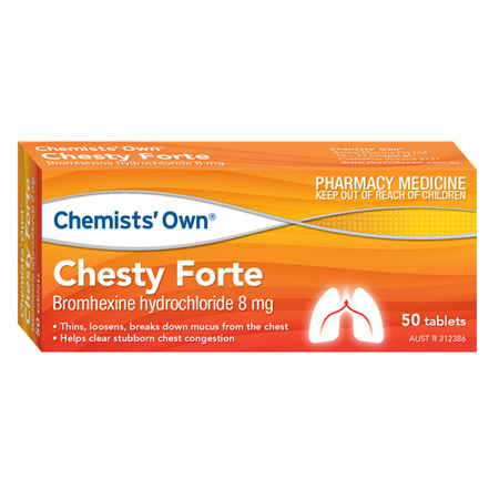 CHEMISTS' OWN CHESTY FORTE 8MG 50 TABLETS