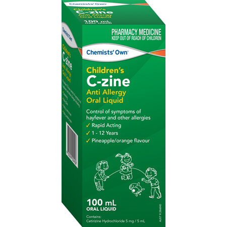 Chemists' Own Children's C-Zine Anti Allergy Oral Liquid 100mL