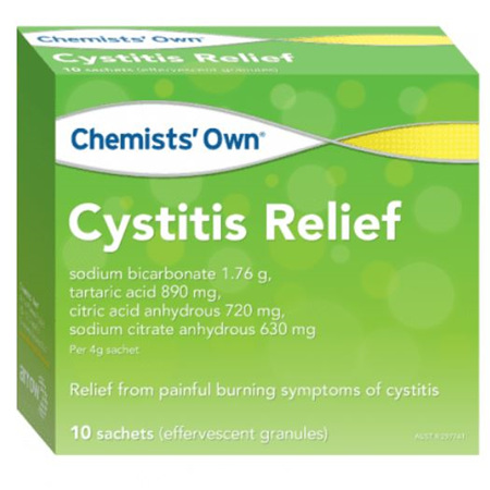CHEMISTS' OWN CYSTITIS RELIEF SACHETS 4G X10