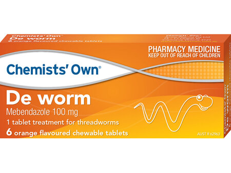 Chemists' Own De-Worm Chewable Tablets 6s