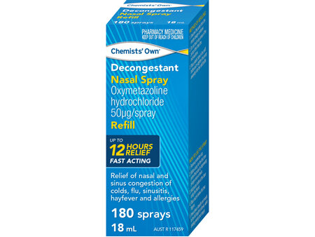 Chemists' Own Decongestant Nasal Spray Refill 18mL