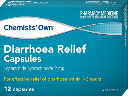 Chemists' Own Diarrhoea Relief 12 caps