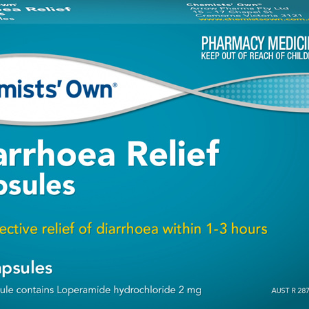 Chemists' Own Diarrhoea Relief 12 Capsules