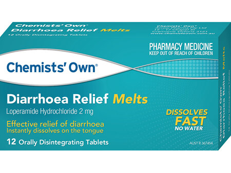 Chemists' Own Diarrhoea Relief Melts 12 tabs