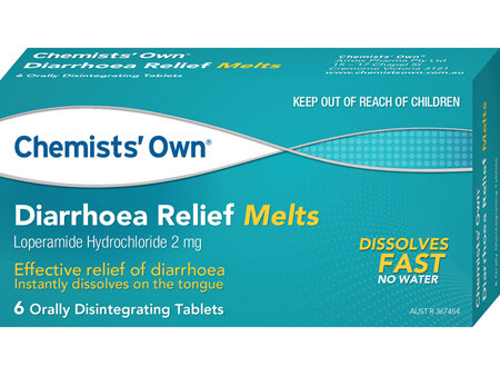 Chemists' Own Diarrhoea Relief Melts 6 tabs