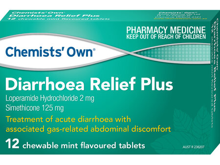 Chemists' Own Diarrhoea Relief Plus 12 tabs