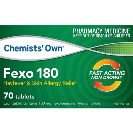 CHEMISTS' OWN FEXO TABLETS 180MG 70 TABLETS