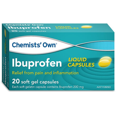 Chemists' Own Ibuprofen 200mg Liquid Capsules 20 Pack
