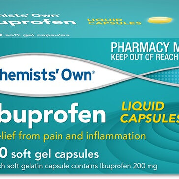 Chemists' Own Ibuprofen 200mg Liquid Capsules 40 Pack