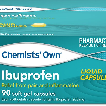 Chemists' Own Ibuprofen 200mg Liquid Capsules 90 Pack