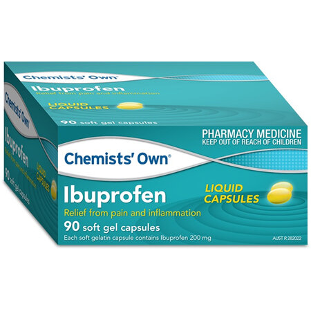 Chemists' Own Ibuprofen 200mg Liquid Capsules 90 Pack