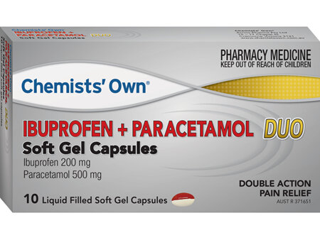 Chemists' Own Ibuprofen + Paracetamol Soft Gel Capsules 10s