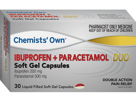 Chemists' Own Ibuprofen + Paracetamol Soft Gel Capsules 30s