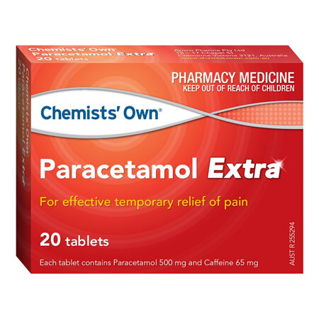 Chemists' Own Paracetamol Extra 500mg/65mg Tablets 20 pack
