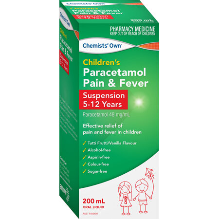 Chemists' Own Paracetamol Pain & Fever 5-12 Years 200mL