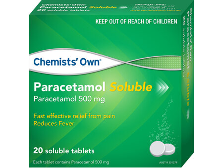 Chemists' Own Paracetamol Soluble 20 tabs