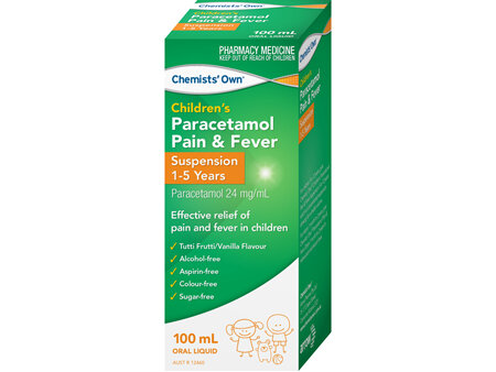 Chemists' Own Paracetamol Suspension 1-5 Years 100mL
