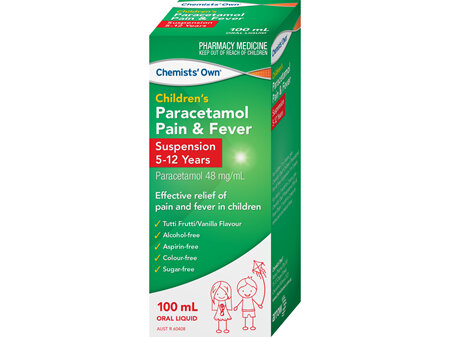 Chemists' Own Paracetamol Suspension 5-12 Years 100mL