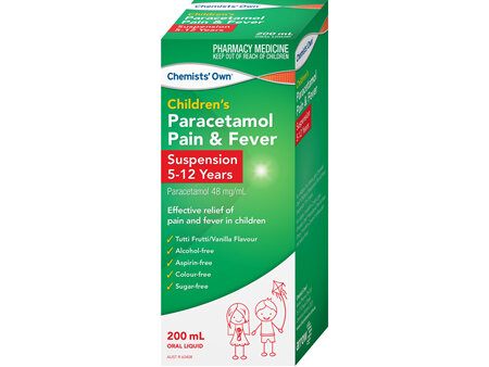 Chemists' Own Paracetamol Suspension 5-12 Years 200mL