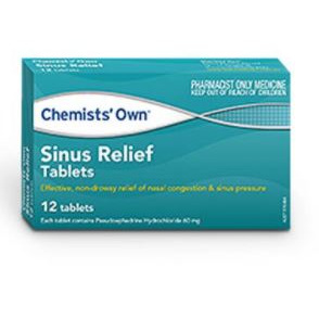 CHEMISTS' OWN SINUS RELIEF TABLETS 12
