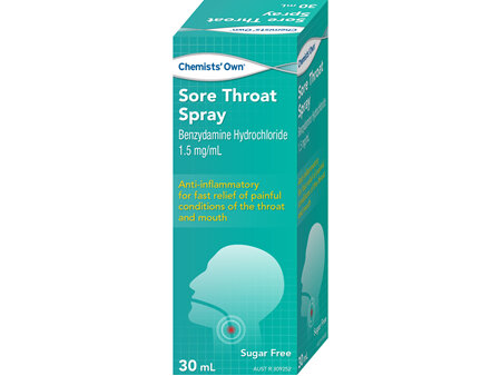 Chemists' Own Sore Throat Spray 30mL