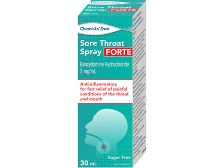 Chemists' Own Sore Throat Spray Forte 30mL