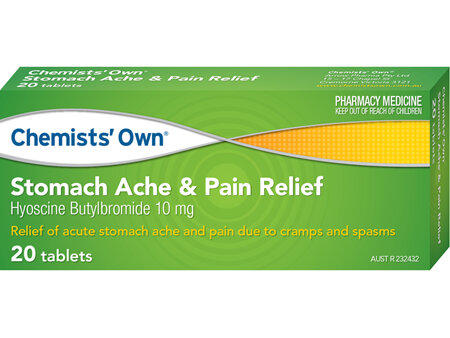 Chemists' Own Stomach Ache & Pain Relief 20 tabs