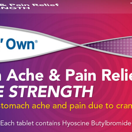 Chemists' Own Stomach Ache & Pain Relief Double Strength 10 Tablets