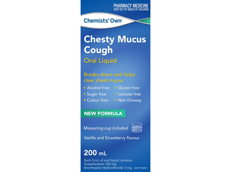 CHEM/OWN CHESTY MUCUS COUGH 200ML