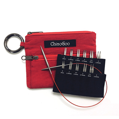 ChiaoGoo Twist Red Shorties - Mini (M) Interchangeable Set 5cm & 8cm (2' & 3') Tips