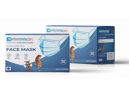 Children's Disposable Face Mask Blue 50Pk