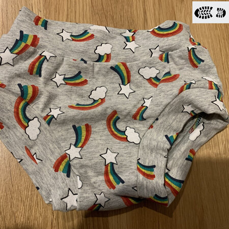 Childrens Underwear - Grey Rainbows  - Size 3