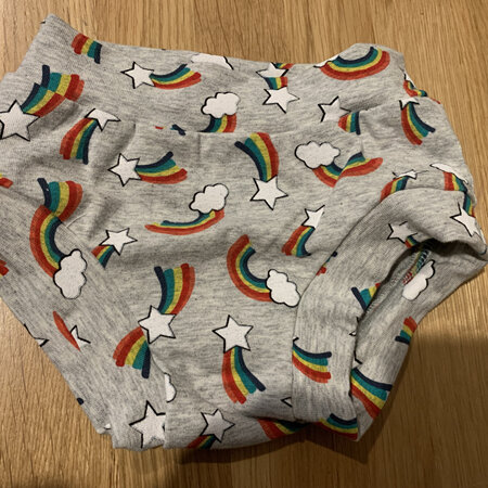 Childrens Underwear - Grey Rainbows  - Size 3