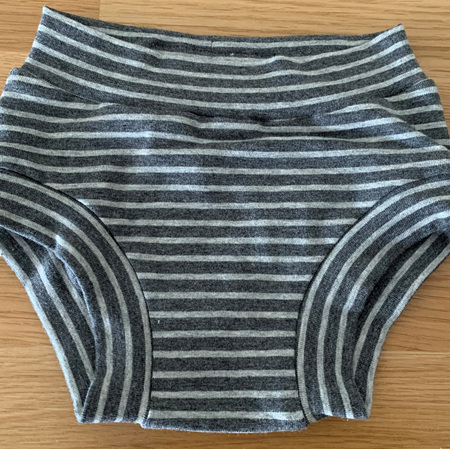 Childrens Underwear - Grey Stripe - Size 2