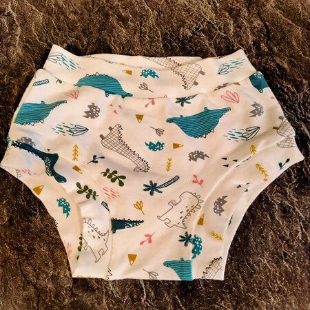 Childrens Underwear - White Dinosaur - Size 3