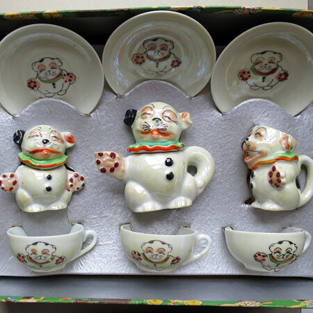 Child's tea set in box