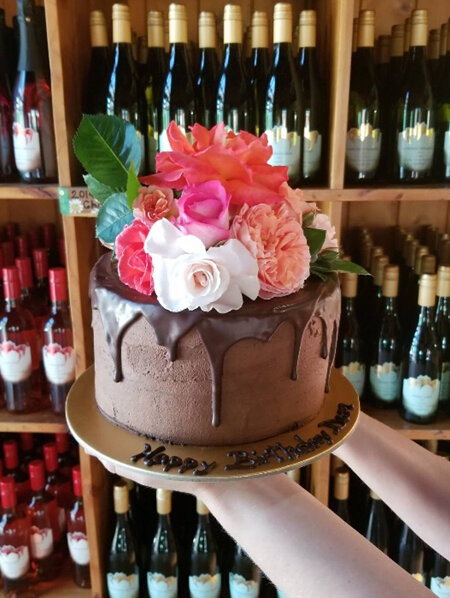 Chocolate floral drip