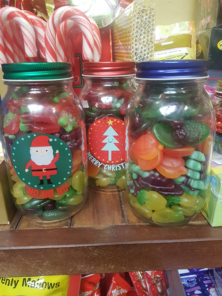 Christmas jar filled with sour lollies! x 1 jar