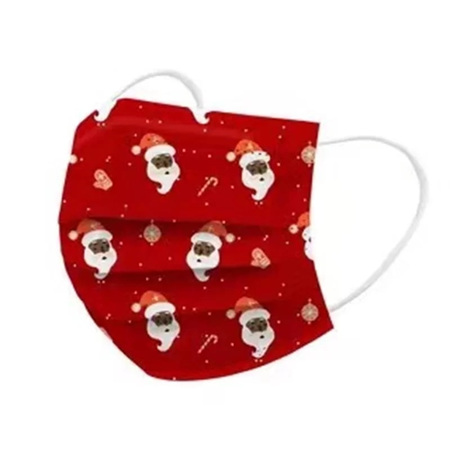 ***CHRISTMAS LIMITED EDITION MASKS**** 5pk Red Santa Disposable Masks